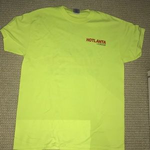 Hotlanta lacrosse neon yellow T-shirt